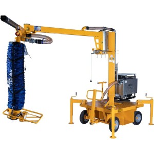 Machine pose dalles par aspiration